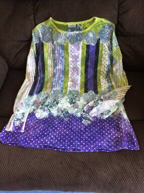 180 Degrees Long Sleeve Sheer Top